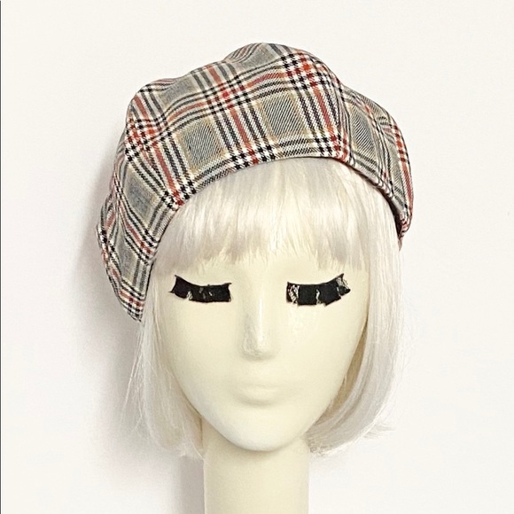 Plaid Beret Hat